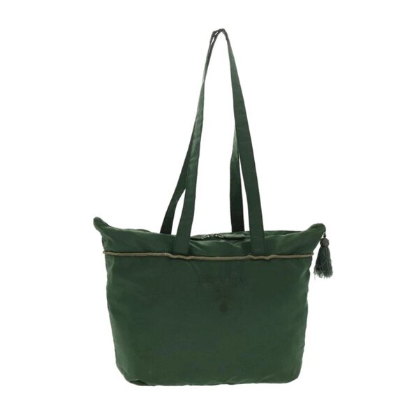 PRADA Tote Bag Nylon Green Silver Auth bs19345 - Picture 1 of 15